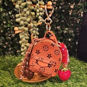 Strawberry Mini Backpack Bag Charm 🍓 | Designer-Inspired Purse Charm | Kawaii